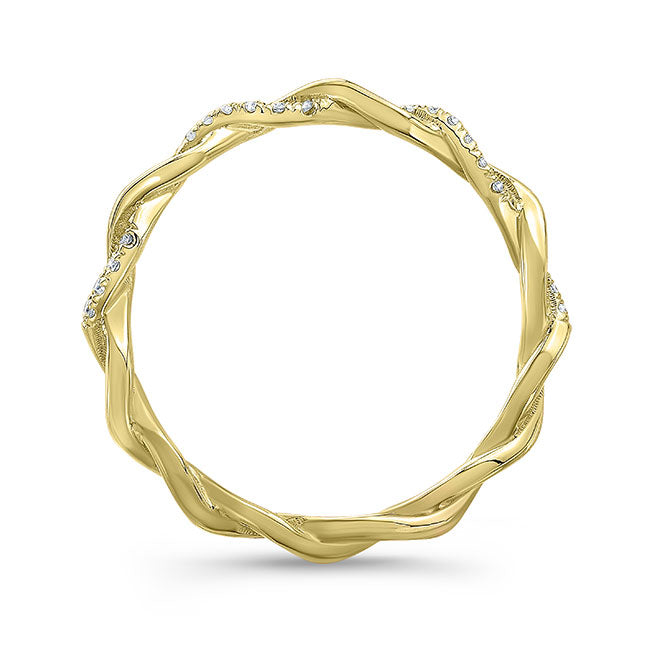 Twisted Style Diamond Wedding Band