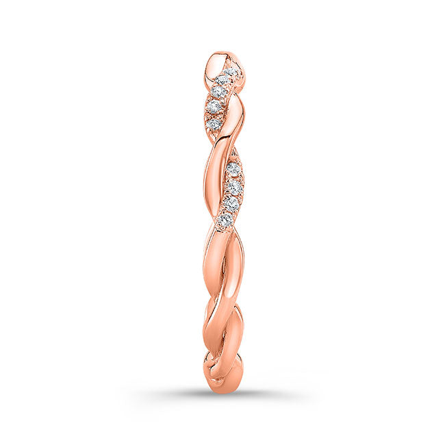 Twisted Style Diamond Wedding Band