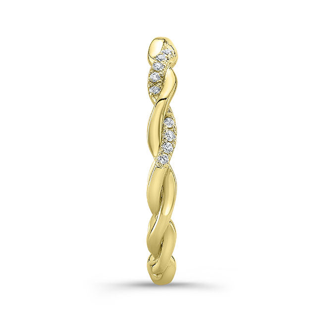 Twisted Style Diamond Wedding Band