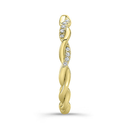 Twisted Style Diamond Wedding Band