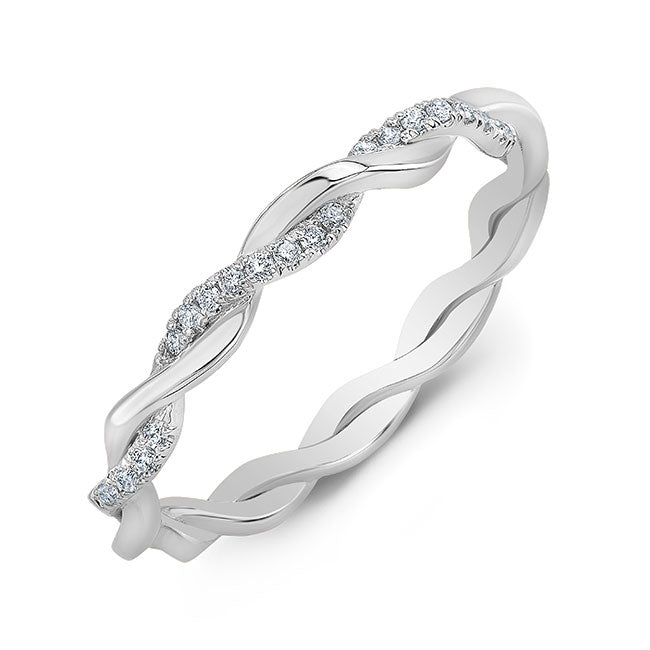 Twisted Style Diamond Wedding Band