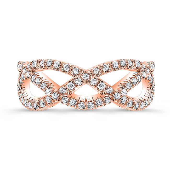 Twisted Style Diamond Wedding Band