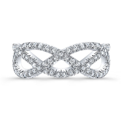 Twisted Style Diamond Wedding Band