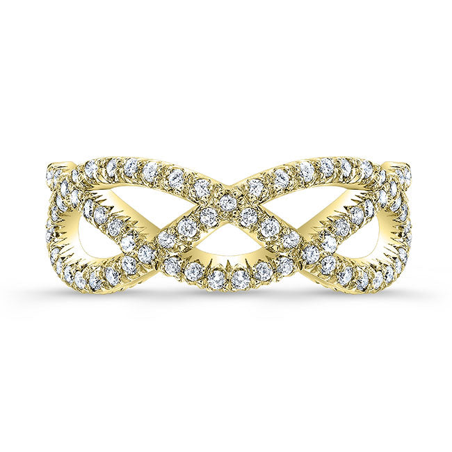 Twisted Style Diamond Wedding Band