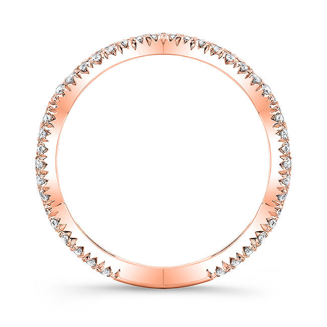 Twisted Style Diamond Wedding Band