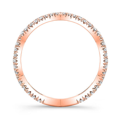 Twisted Style Diamond Wedding Band