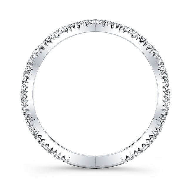 Twisted Style Diamond Wedding Band