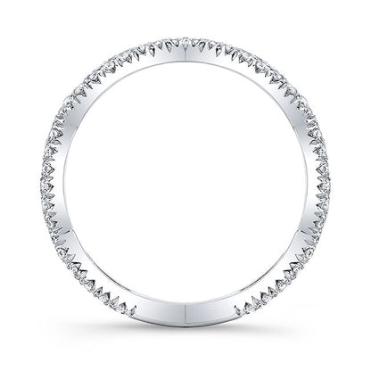 Twisted Style Diamond Wedding Band