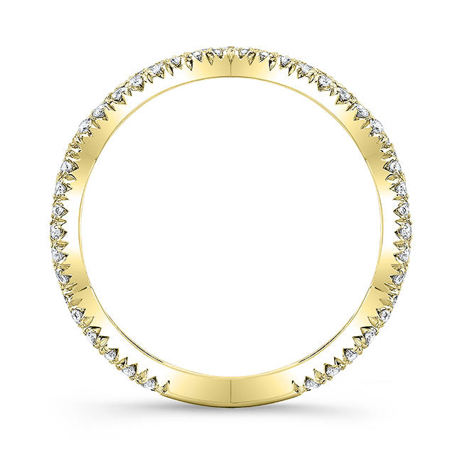 Twisted Style Diamond Wedding Band