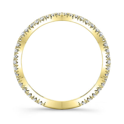 Twisted Style Diamond Wedding Band