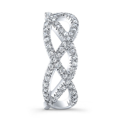 Twisted Style Diamond Wedding Band