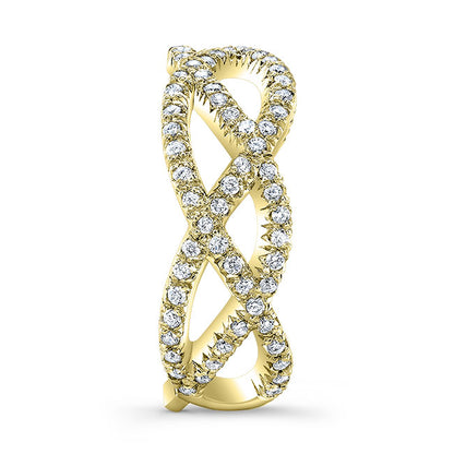 Twisted Style Diamond Wedding Band