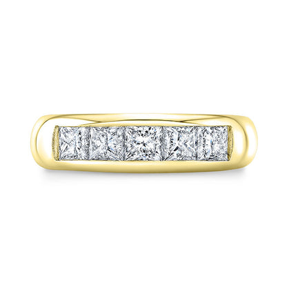 Princess Diamond Wedding Band