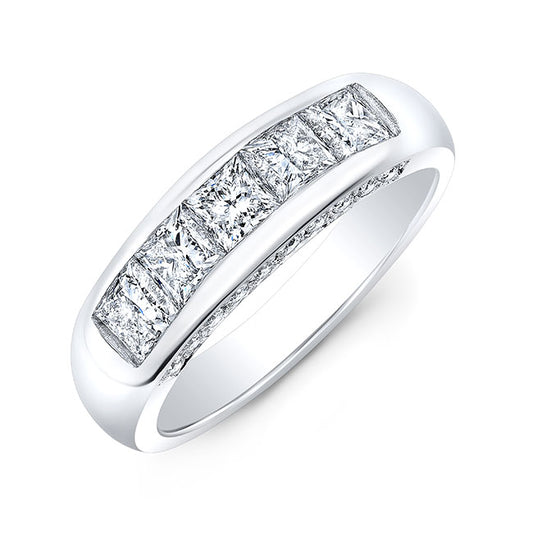 Princess Diamond Wedding Band