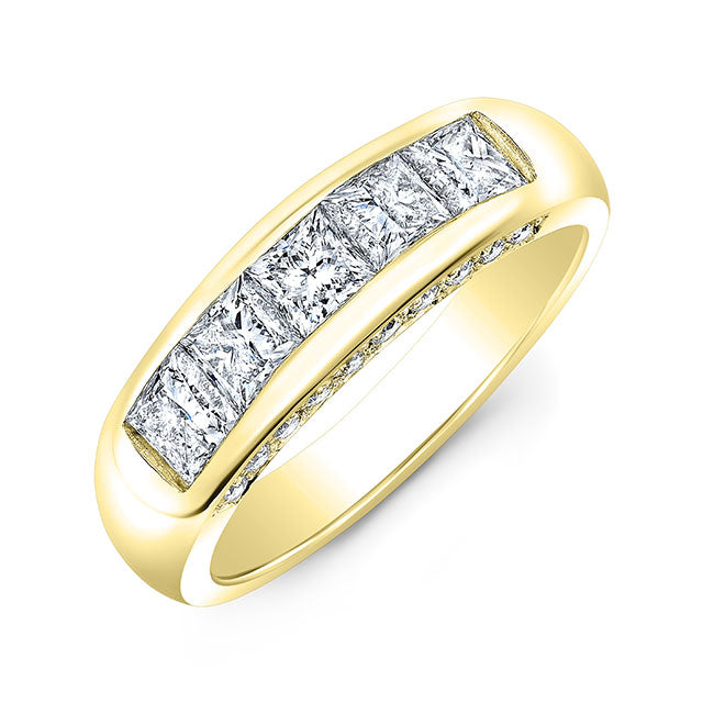 Princess Diamond Wedding Band