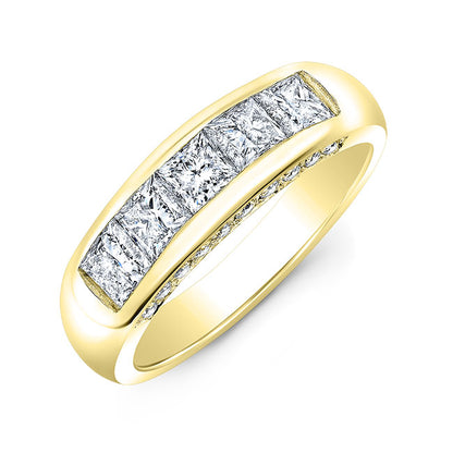 Princess Diamond Wedding Band
