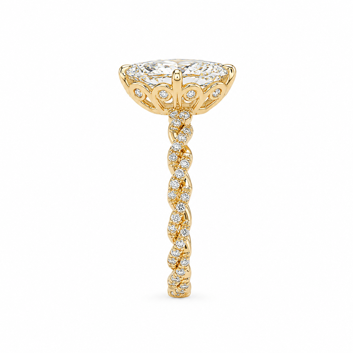 Vintage Style Diamond Engagement Ring