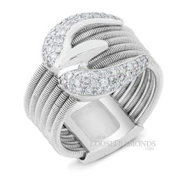 14k White Gold Art Deco Style Diamond Cocktail Ring