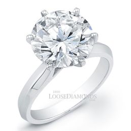 18k White Gold Classic Style Solitaire Engagement Ring