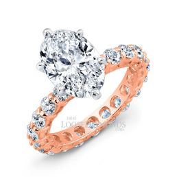 18k Rose Gold Classic Style Diamond Engagement Ring