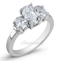 Platinum Classic Style 3-Stone Diamond Engagement Ring