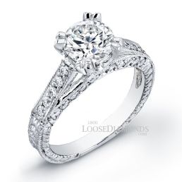 Platinum Vintage Style Diamond Engagement Ring