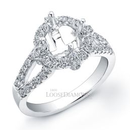 Platinum Modern Style Diamond Engagement Ring