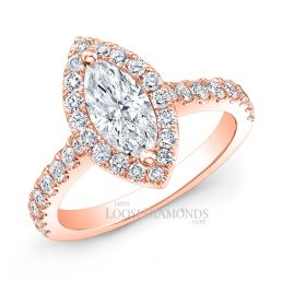 18k Rose Gold Modern Style Diamond Engagement Ring
