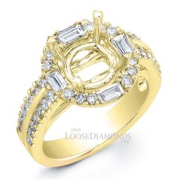 14k Yellow Gold Classic Style Diamond Engagement Ring