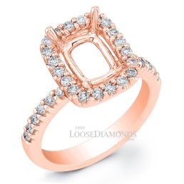 18k Rose Gold Modern Style Diamond Engagement Ring
