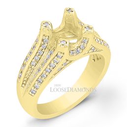 18k Yellow Gold Modern Style Diamond Engagement Ring