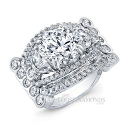 Platinum Vintage Style Diamond Engagement Ring