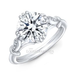 18k White Gold Art Deco Style Diamond Engagement Ring