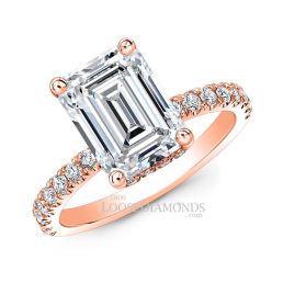 14k Rose Gold Modern Style Diamond Engagement Ring