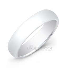 14k White Gold 5mm Comfort Fit Wedding Gold Band
