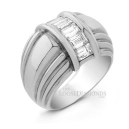 14k White Gold Classic Style Diamond Cocktail Ring