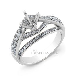 Platinum Art Deco Style Diamond Engagement Ring