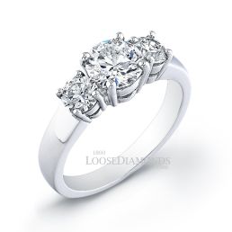 Platinum Classic Style 3-Stone Diamond Engagement Ring