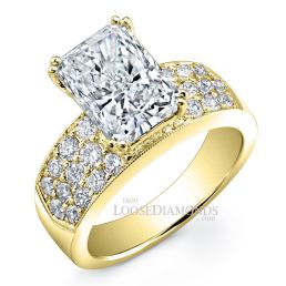 18k Yellow Gold Vintage Style Diamond Engagement Ring