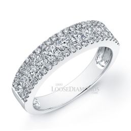 14k White Gold Classic Style Diamond Wedding Ring