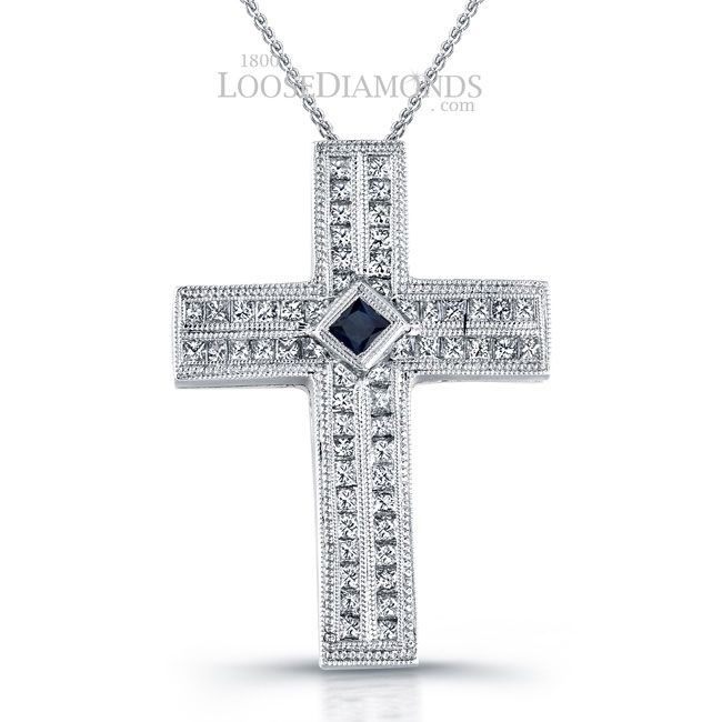 Cross pendant in 18k gold with diamonds, small. | Tiffany & Co.